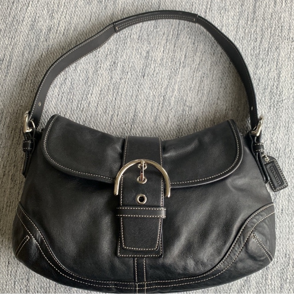 Coach Soho Black Leather satchel shoulder bag. Like new condition.